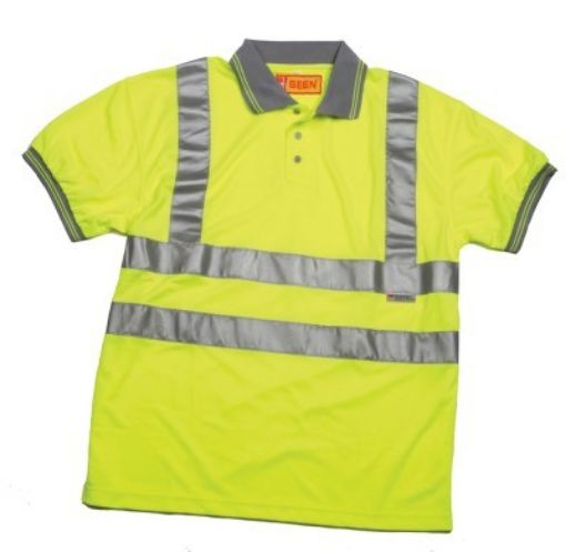 Picture of Size M High VIS Pique Polo Shirt (EN471 Class 2) Saturn Yellow 935829