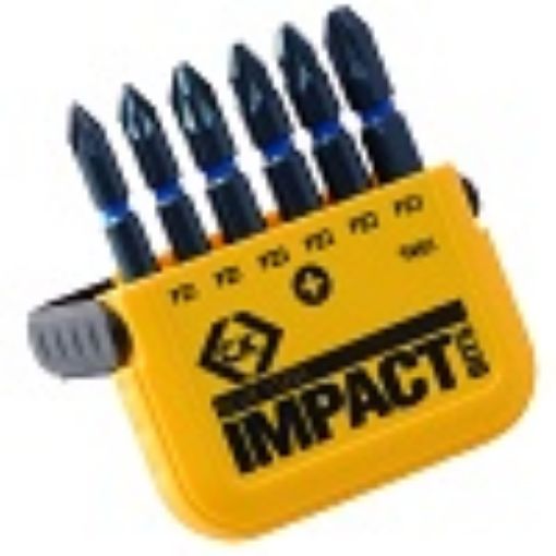 Picture of Set of 6 C.K. Pozi 1/4" Hex 50mm Impact Bits T4511 510063