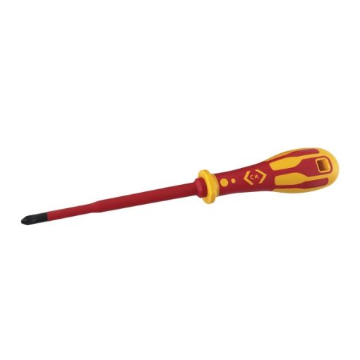 Picture of No 1 Pozi VDE Slim Shaft 100mm Blade C.K. Dextro Screwdriver T49243-1 510751