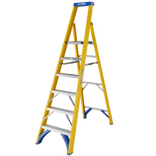 Picture of 6 Tread Fibreglass Platform Step (1.4m Platform Height) EN131 936088