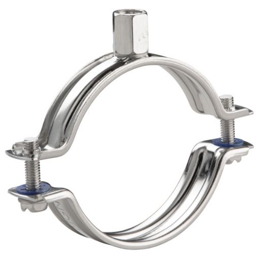 Picture of 23 - 29mm Erico Caddy Macrofix 250 NI Unlined M8/M10 Bossed Pipe Clamp MFN029EG 941313