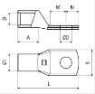 Picture of A1-M6  (4-6mm² x  6mm) Copper Tube Ring Terminal Cembre 310009