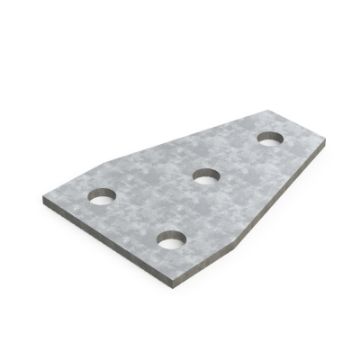 Show details for P1358 4 Hole Flat Tee Delta Plate H.D.G. Unistrut 932118 Picture of P1358 4 Hole Flat Tee Delta Plate H.D.G. Unistrut 932118