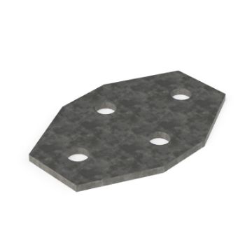 Show details for P1580 Delta 4 Hole Cross Plate Bracket Unistrut 304661 Picture of P1580 Delta 4 Hole Cross Plate Bracket Unistrut 304661