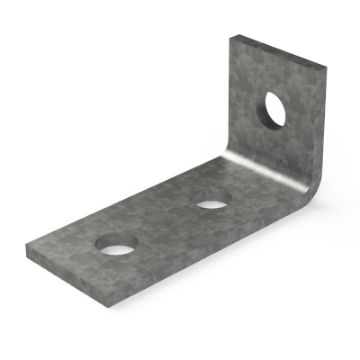 Show details for P1346 90° 3 Hole (47mm x 98mm) Angle Bracket 1 Hole/2 Hole Unistrut 304653 Picture of P1346 90° 3 Hole (47mm x 98mm) Angle Bracket 1 Hole/2 Hole Unistrut 304653