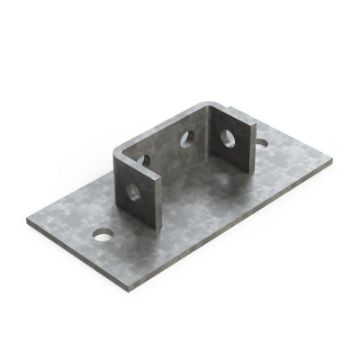 Show details for P2073 4 Hole Double Channel Base Plate Unistrut 304676 Picture of P2073 4 Hole Double Channel Base Plate Unistrut 304676