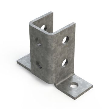 Show details for P2346 8 Hole Tee Wing Bracket Unistrut 304669 Picture of P2346 8 Hole Tee Wing Bracket Unistrut 304669