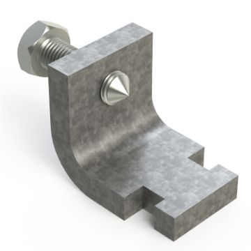 Show details for P2489 T Type Beam Clamp c/w Cone Point Screw Unistrut 932122 Picture of P2489 T Type Beam Clamp c/w Cone Point Screw Unistrut 932122