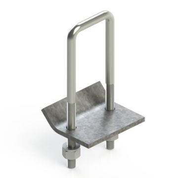 Show details for P2786 41mm x 82mm Beam Clamp Bracket c/w M10 U Bolt & Nuts Unistrut 304672 Picture of P2786 41mm x 82mm Beam Clamp Bracket c/w M10 U Bolt & Nuts Unistrut 304672