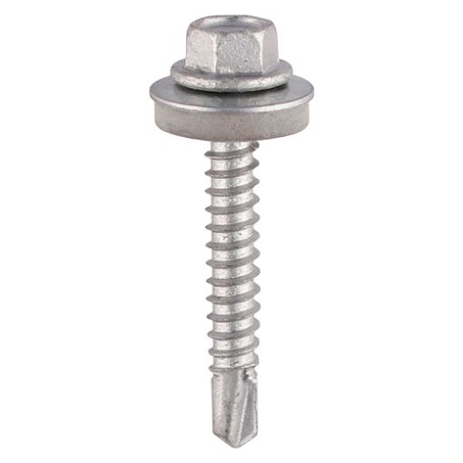 Picture of 5.5 x  32mm Hex HD Self Drill Screw c/w 16mm OD Washer Ruspert Plated L32W16B 235103