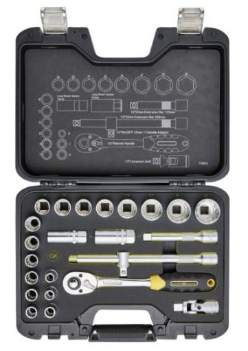 Picture of 24 PCE 1/2" Drive C.K. Metric "Suredrive" Socket Set T4662 467233