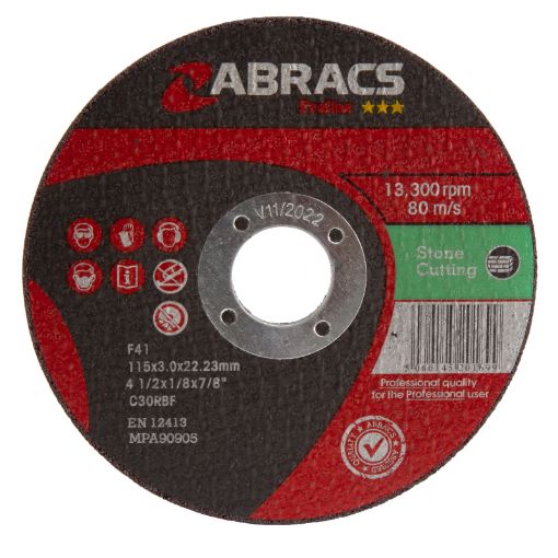 Picture of 115 x 2.5 x 22.2mm (4.1/2") C 24 R BF Flat Stone Cutting Disc 502152