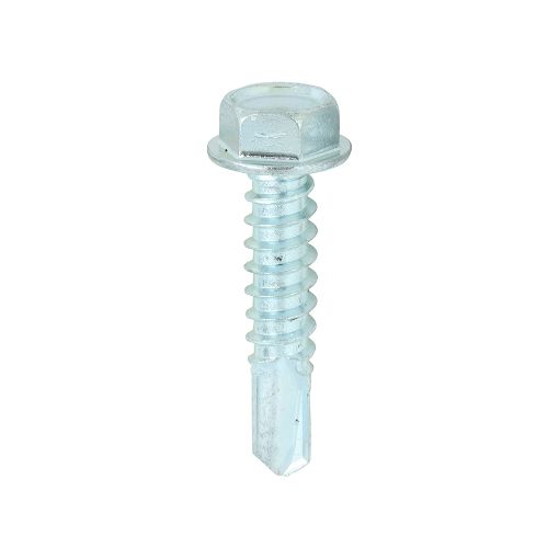 Picture of 4.2 x  19mm (8  x 3/4") Hex HD Washer Faced Self Drilling Screw Zinc Plated 235132